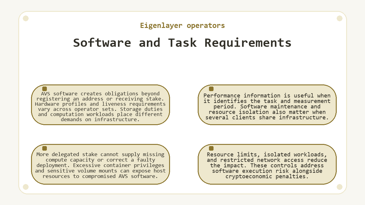 Eigenlayer operators - Software and Task Requirements - diagram
